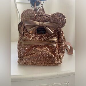 Rose Gold Sequence Disney Backpack